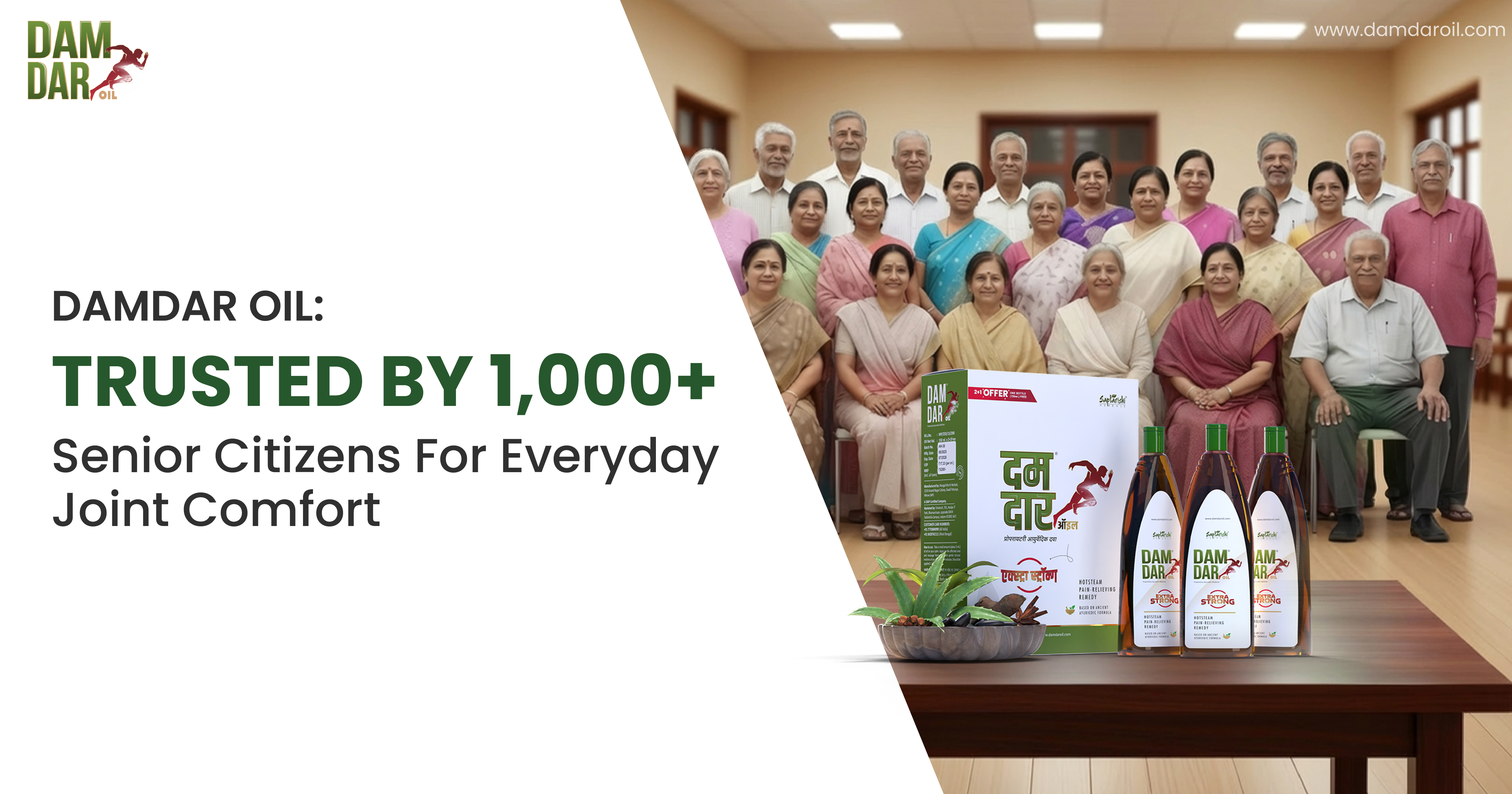 Damdar Oil: Trusted by 1,000+ Senior Citizens for Everyday Joint Comfort